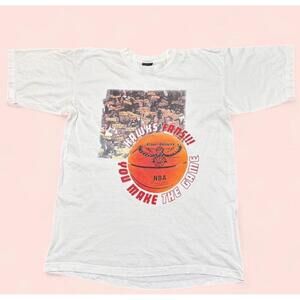 1994  White Basketball Tee Atlanta Hawks l